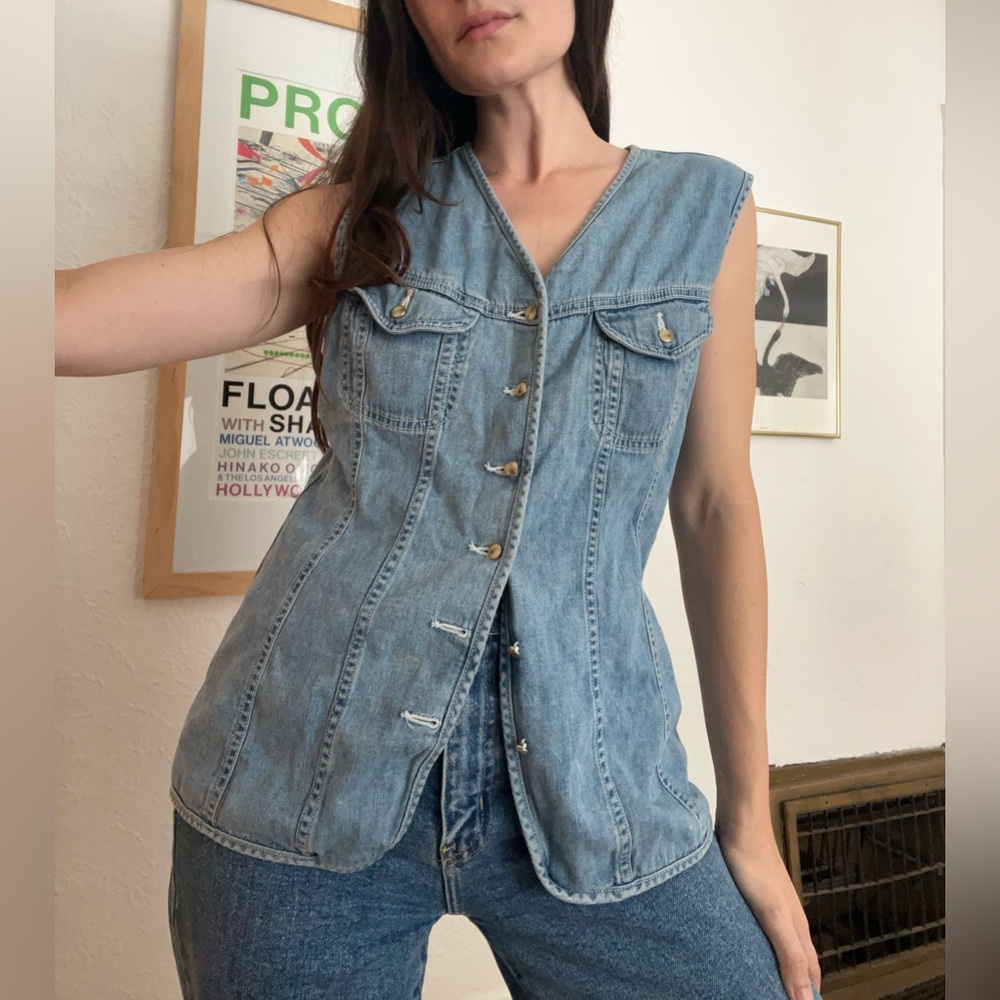 Fitted Denim Vest